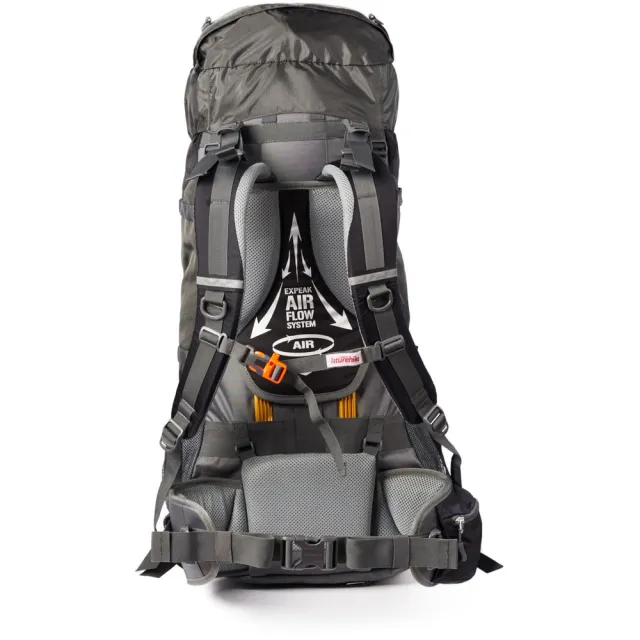 15 - Рюкзак туристичний Naturehike NH70B070-B, 70л+5л. Чорно-сірий