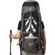 8 - Рюкзак туристичний Naturehike NH70B070-B, 70л+5л. Чорно-сірий