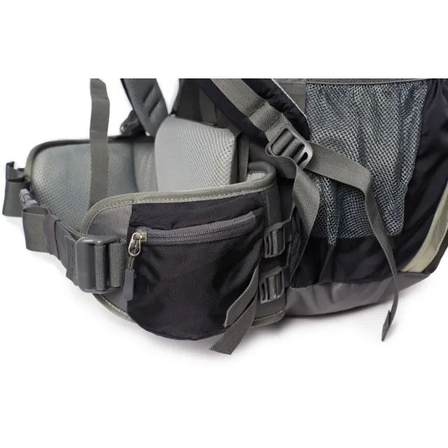 6 - Рюкзак туристичний Naturehike NH70B070-B, 70л+5л. Чорно-сірий
