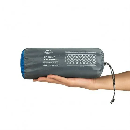 2 - Килимок надувний Naturehike FC-10 NH19Z032-P, 65 мм, блакитний