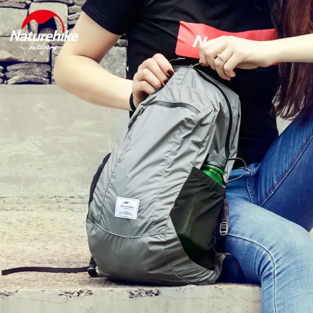 7 - Рюкзак компактний надлегкий Naturehike Ultralight NH17A012-B, 18л: Чорний