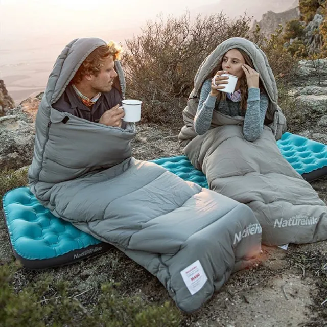 2 - Спальник з капюшоном Naturehike M400 NH20MSD02, (1°C), лівий, зелений