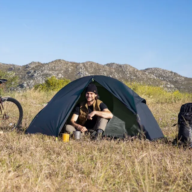 3 - Намет надлегкий одномісний з футпринтом Naturehike Cycling 1 NH18A095-D, 210T, темно-синій