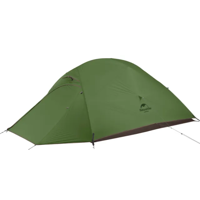1 - Намет надлегкий одномісний з футпринтом Naturehike Cloud Up 1 Updated NH18T010-T, 20D, темно-зелений