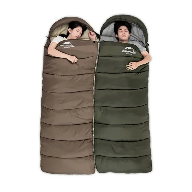 2 - Спальник с капюшоном Naturehike U250 NH20MSD07, (6°C), левый, коричневый