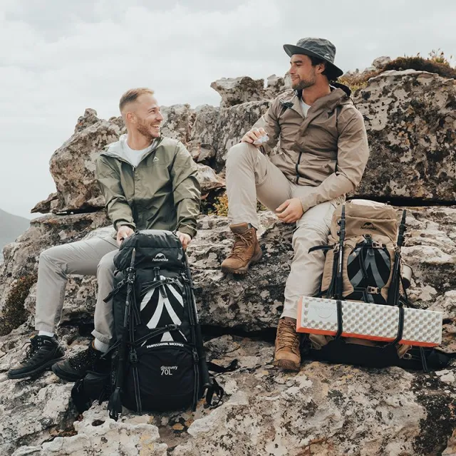 4 - Рюкзак туристичний Naturehike NH70B070-B, 70л+5л. Світло-коричневий