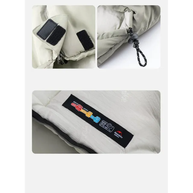 7 - Спальный мешок с капюшоном Naturehike M300 NH20MSD02, зеленый, левый