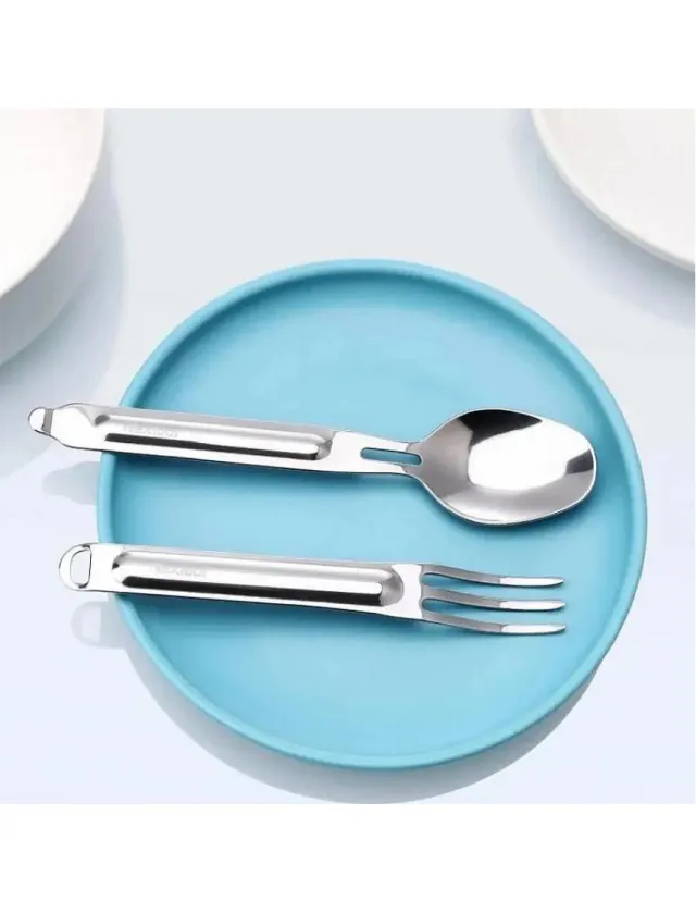 6 - Набір столових приборів NexTool Portable Stainless Steel Tableware з нержавіючої сталі