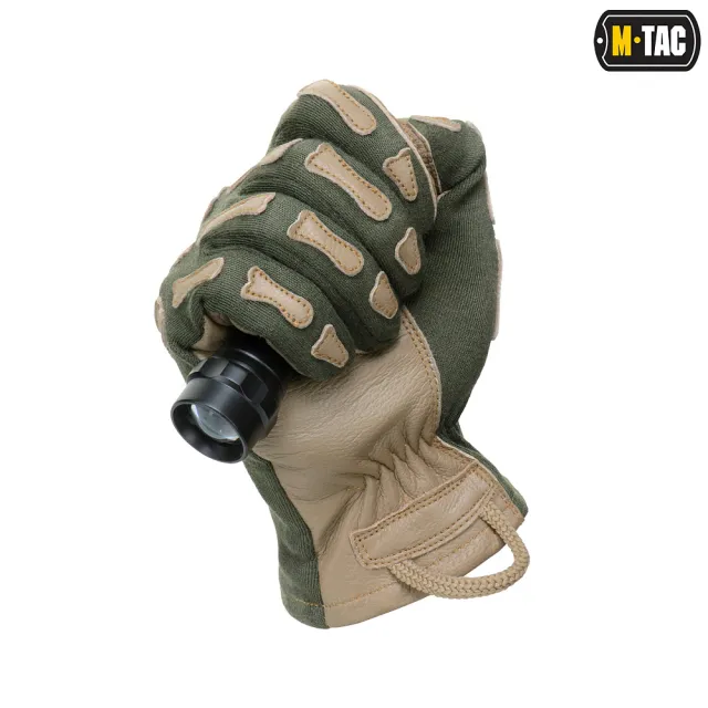 5 - Тактичні рукавички M-Tac Skeleton Nomex. Олива/Койот