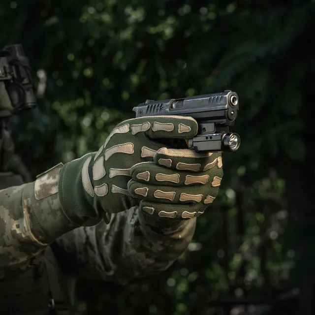 9 - Тактичні рукавички M-Tac Skeleton Nomex. Олива/Койот