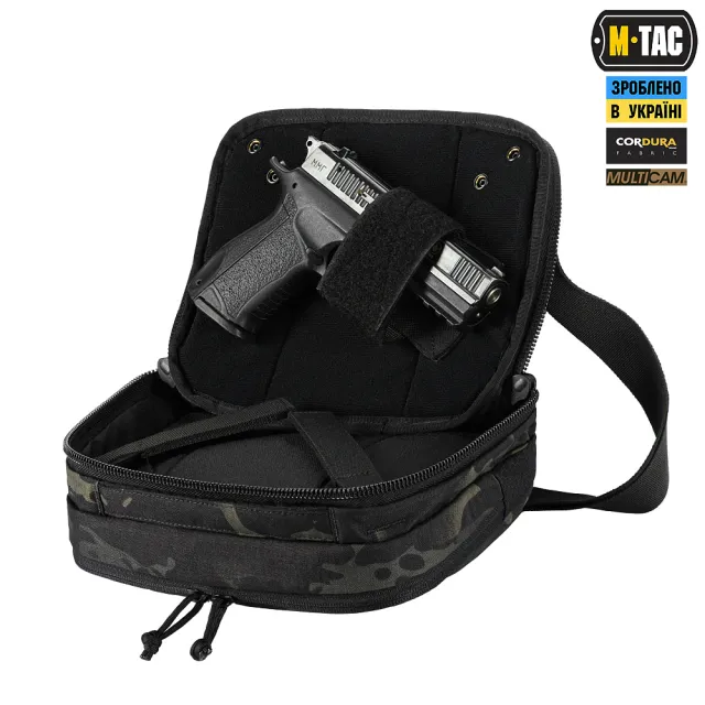 26 - Плечова однолямкова сумка M-TAC EDC Bag Elite. Multicam Black