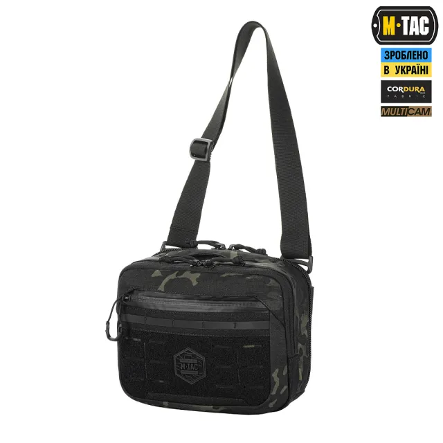 23 - Плечова однолямкова сумка M-TAC EDC Bag Elite. Multicam Black