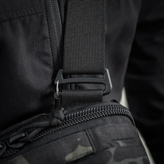 16 - Плечова однолямкова сумка M-TAC EDC Bag Elite. Multicam Black