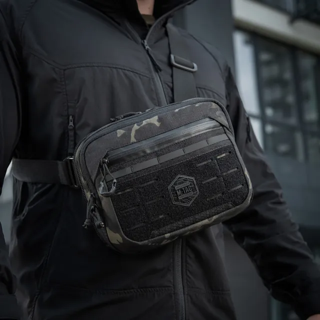 2 - Плечова однолямкова сумка M-TAC EDC Bag Elite. Multicam Black