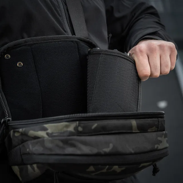 9 - Плечова однолямкова сумка M-TAC EDC Bag Elite. Multicam Black