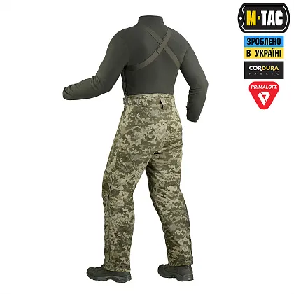 2 - Тактичні штани зимові  M-Tac Alpha Pro Primaloft. Колір Піксель MM14