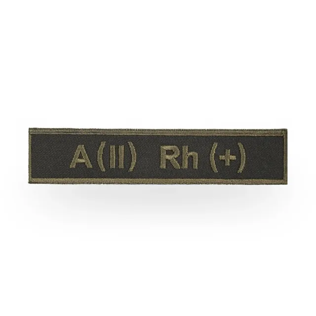 1 - Патч (шеврон) Specprom Группа крови А(2) Rh (+). Цвет Олива