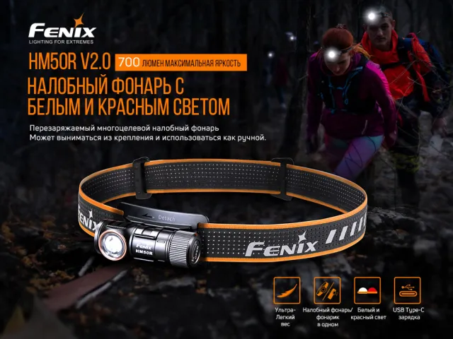 16 - Ліхтар налобний Fenix HM50R V2.0