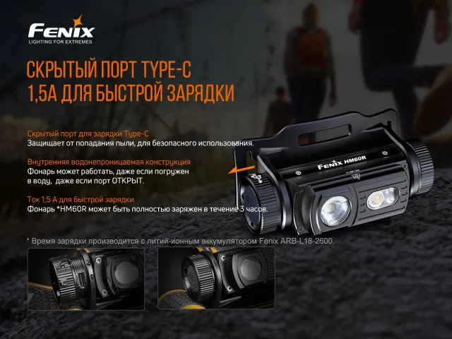 10 - Ліхтар налобний Fenix HM60R