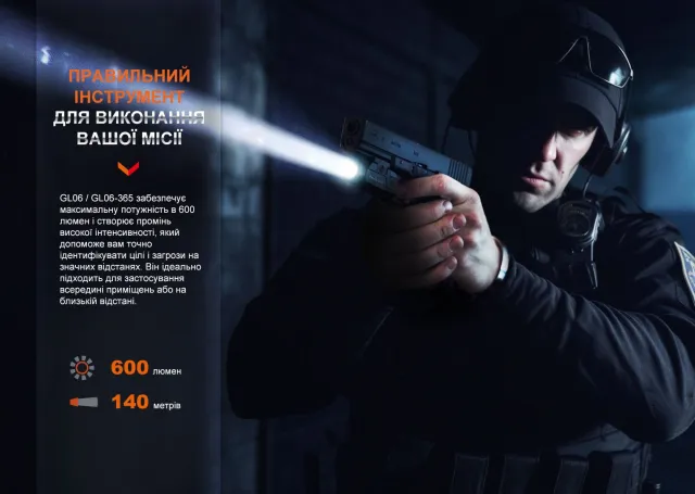 14 - Ліхтар до пістолета Fenix GL06-365