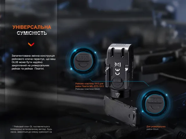 13 - Ліхтар до пістолета Fenix GL06-365