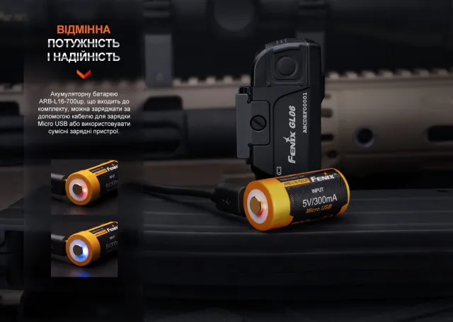 9 - Ліхтар до пістолета Fenix GL06-365