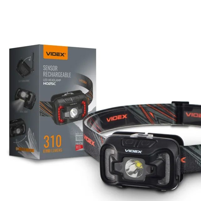 1 - Налобний світлодіодний ліхтар VIDEX 310Lm 5000K