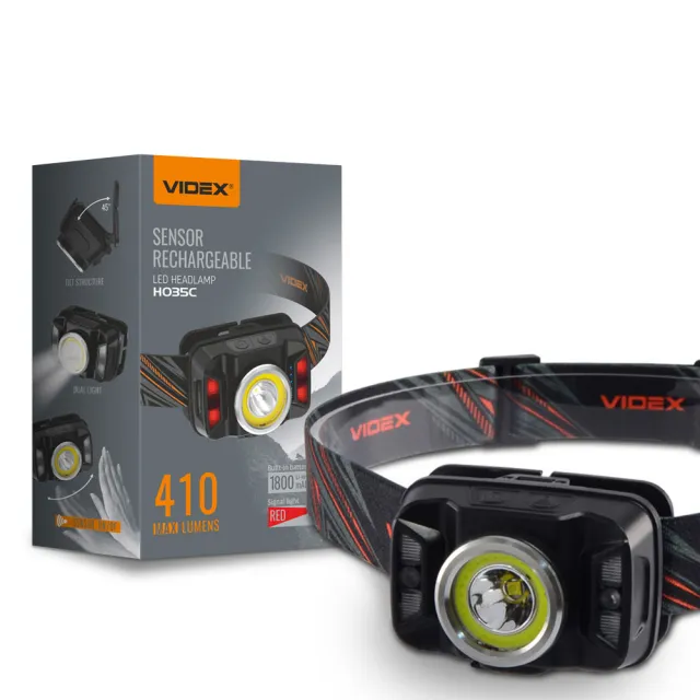1 - Налобний світлодіодний ліхтар VIDEX 410Lm 5000K