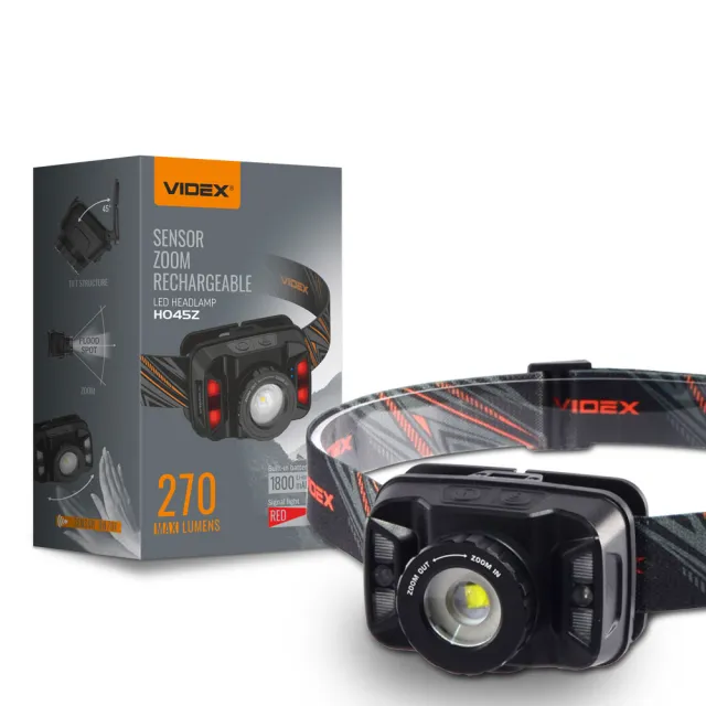1 - Налобний світлодіодний ліхтар VIDEX 270Lm 5000K