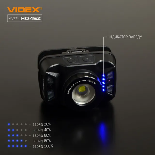 8 - Налобний світлодіодний ліхтар VIDEX 270Lm 5000K