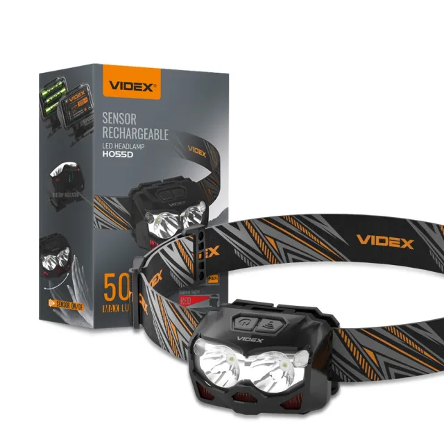 1 - Налобный светодиодный фонарь VIDEX 500Lm 5000K