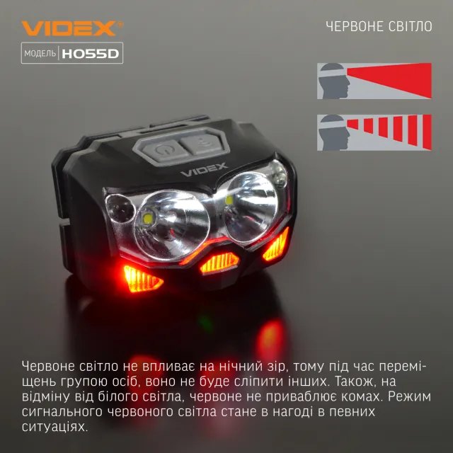 5 - Налобный светодиодный фонарь VIDEX 500Lm 5000K