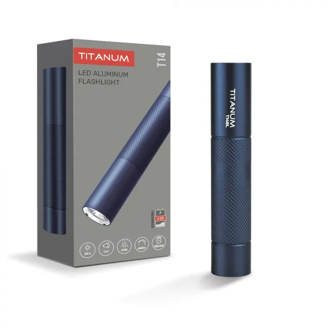 1 - Портативний світлодіодний ліхтарик TITANUM 300Lm 5000K Blue