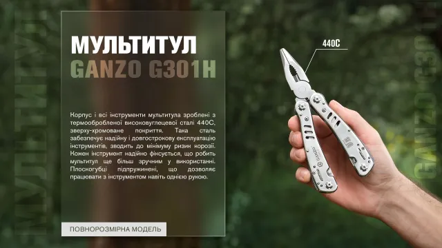 5 - Мультитул Multi Tool Ganzo G301-H