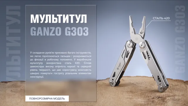 5 - Мультитул Multi Tool Ganzo G303