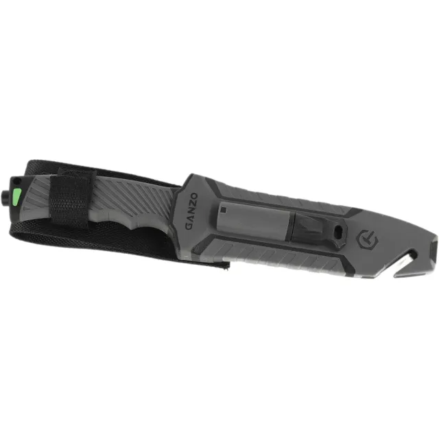 7 - Ніж з паракордом Ganzo G8012V2-GY, сiрий