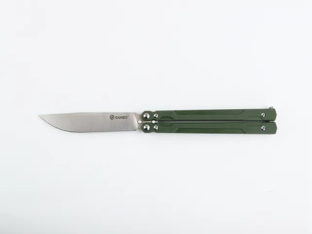 3 - Нiж метелик (балiсонг) Ganzo G766-GR, зелений
