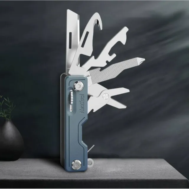 4 - Мультитул NexTool Multi Functional Knife, синій