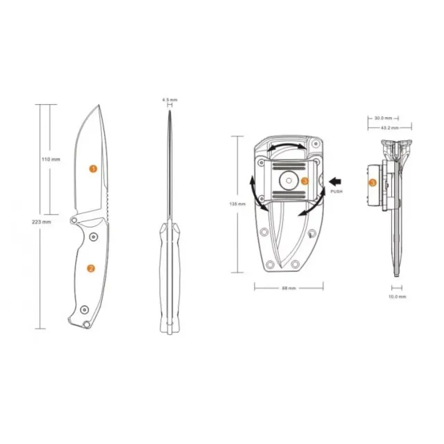 11 - Ніж Ruike Jager F118-B Black