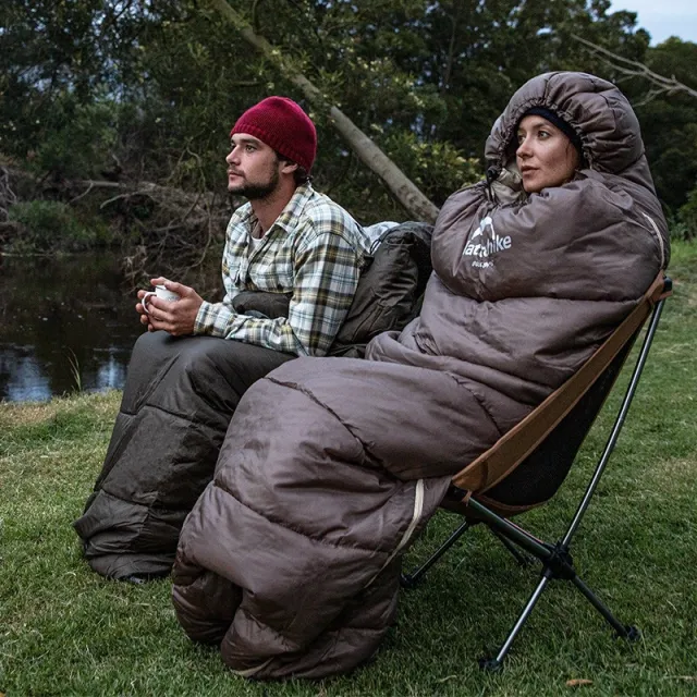 11 - Спальник з капюшоном лівий (1°C) Naturehike U350 NH20MSD07. Зелений