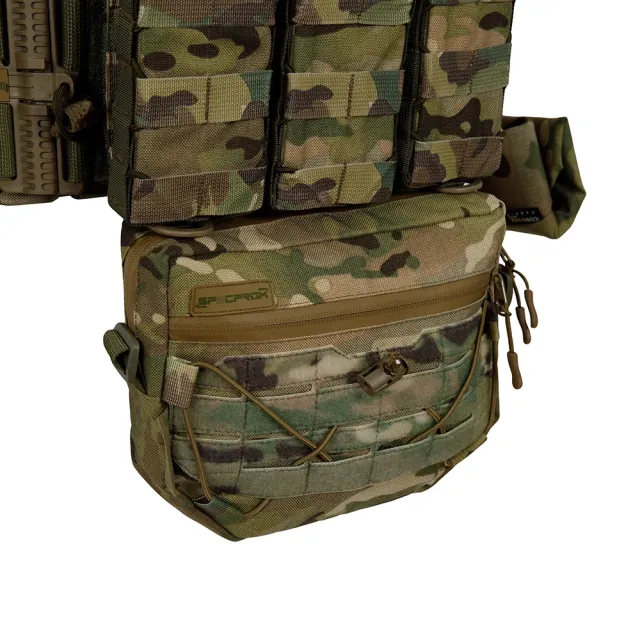 9 - Плитоноска Warmor Gen.3 Pro Max. Система швидкого скидання. (Комплект 7 підсумків). Колір Мультикам