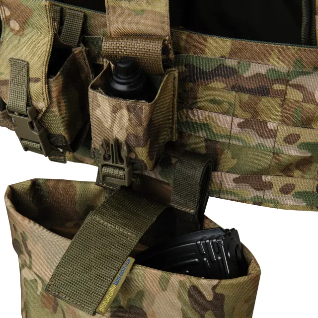 9 - Плитоноска Ares Gen.2. (Комплект 7 підсумків) з системою швидкого скидання. Molle. Колір Мультикам