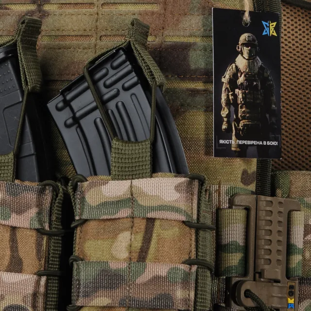 9 - Плитоноска Ares Gen.2 (Комплект 3 підсумки) З системою швидкого скидання, для бронеплит розміром 25х30 см. Колір Мультикам