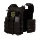 4 - Плитоноска Warmor Gen.3 Pro Max. Система швидкого скидання. (Комплект 7 підсумків). Колір Чорний