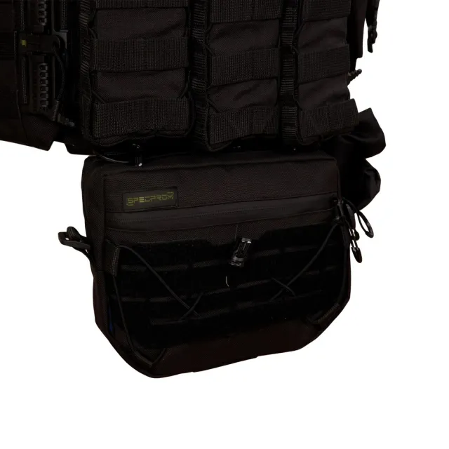 9 - Плитоноска Warmor Gen.3 Pro Max. Система швидкого скидання. (Комплект 7 підсумків). Колір Чорний