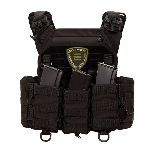 4 - Плитоноска Warmor Gen.3 Pro з системою швидкого скидання. Molle. Колір Чорний