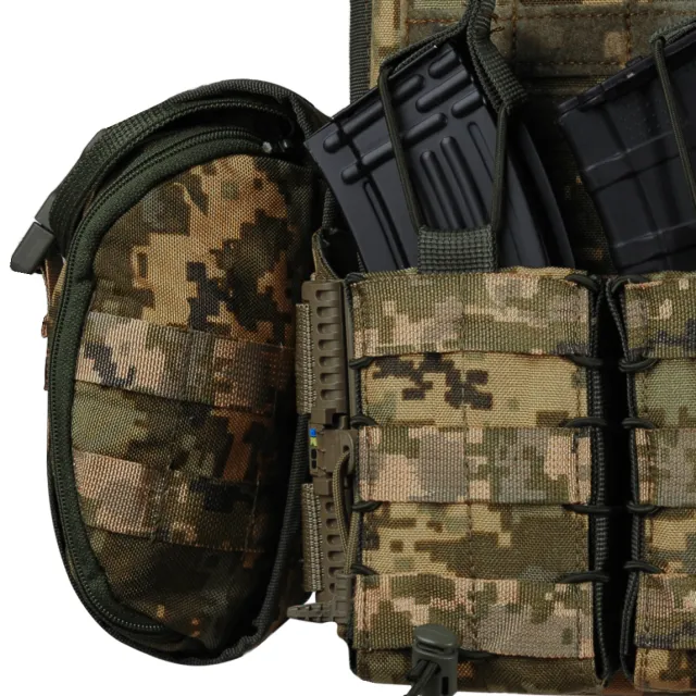 6 - Плитоноска Ares Gen.2. (Комплект 7 подсумков) с системой быстрого сброса. Molle. Цвет Пиксель