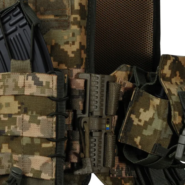 7 - Плитоноска Ares Gen.2. (Комплект 7 подсумков) с системой быстрого сброса. Molle. Цвет Пиксель