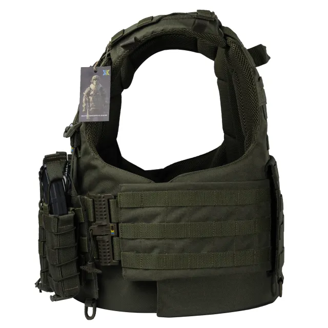 4 - Плитоноска Warmor Gen.4 (Комплект 4 підсумки) з системою швидкого скидання. Molle. Колір Олива