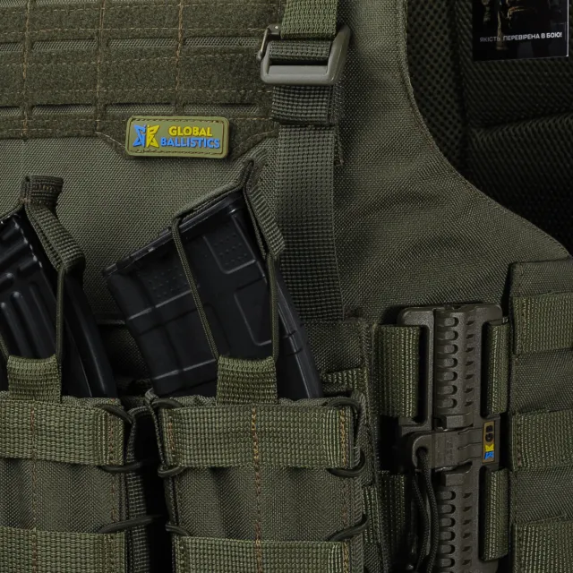 9 - Плитоноска Warmor Gen.4 (Комплект 4 підсумки) з системою швидкого скидання. Molle. Колір Олива
